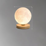3D Moon Lamp with Wooden Base