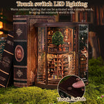 DIY Wooden Book Nook Kit - Miniature Bookend with Wisdom Rings, Home Decor Craft & Birthday Gift Idea