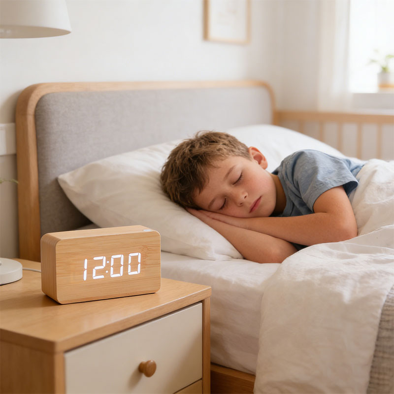 Wood Grain Smart Alarm Clock