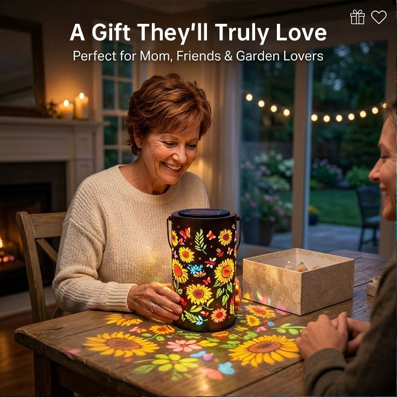 Solar Garden Lantern with Hollow Iron Design