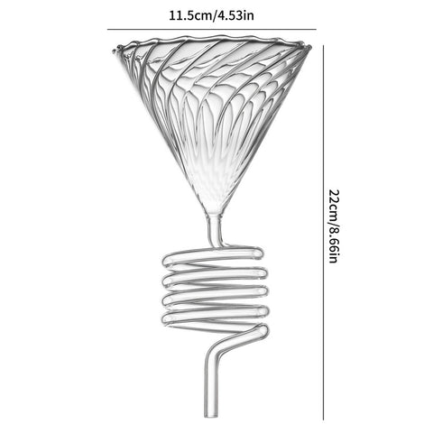 Pour-Over Coffee Dripper with Spiral Filter Stand