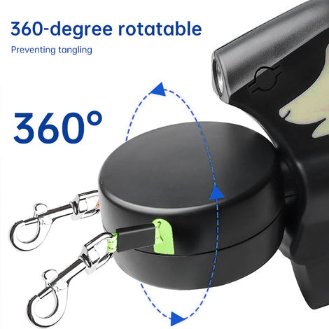 Double Retractable Dog Leash — Tangle-Free