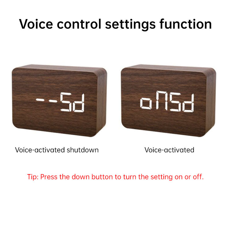 Wood Grain Smart Alarm Clock