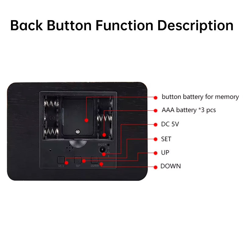 Wood Grain Smart Alarm Clock
