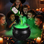 Halloween Cauldron with Fog & LED Skull
