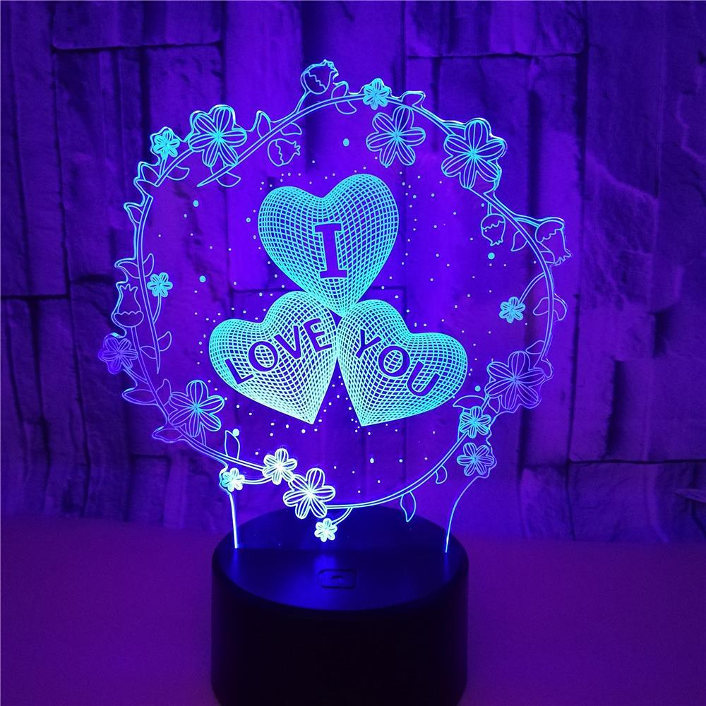 Love Glow 3D LED Lamp