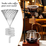 Pour-Over Coffee Dripper with Spiral Filter Stand