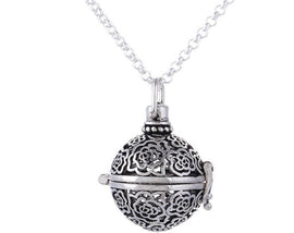Long Rosette Pendant Necklace