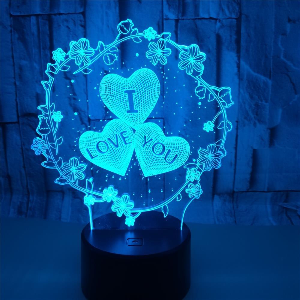Love Glow 3D LED Lamp