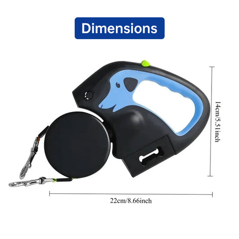Double Retractable Dog Leash — Tangle-Free
