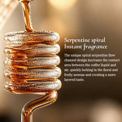 Pour-Over Coffee Dripper with Spiral Filter Stand