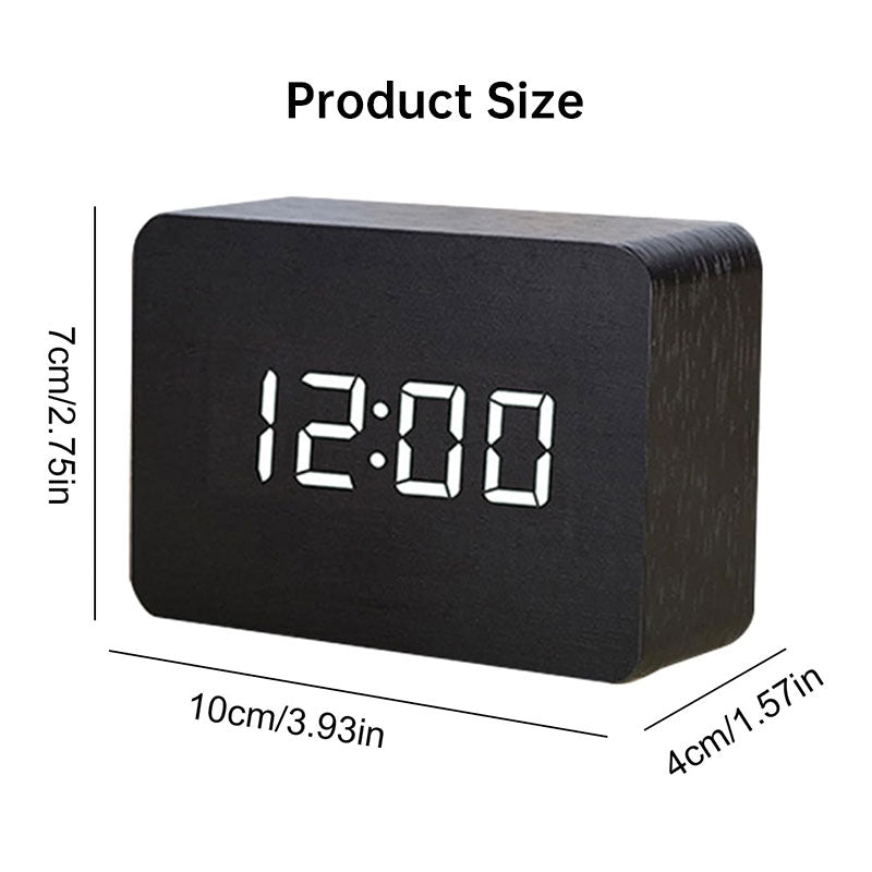 Wood Grain Smart Alarm Clock