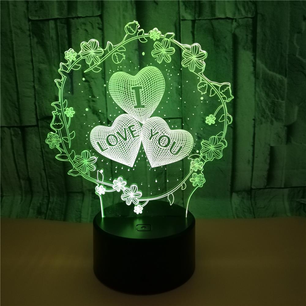 Love Glow 3D LED Lamp