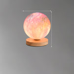 3D Moon Lamp with Wooden Base