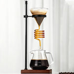 Pour-Over Coffee Dripper with Spiral Filter Stand