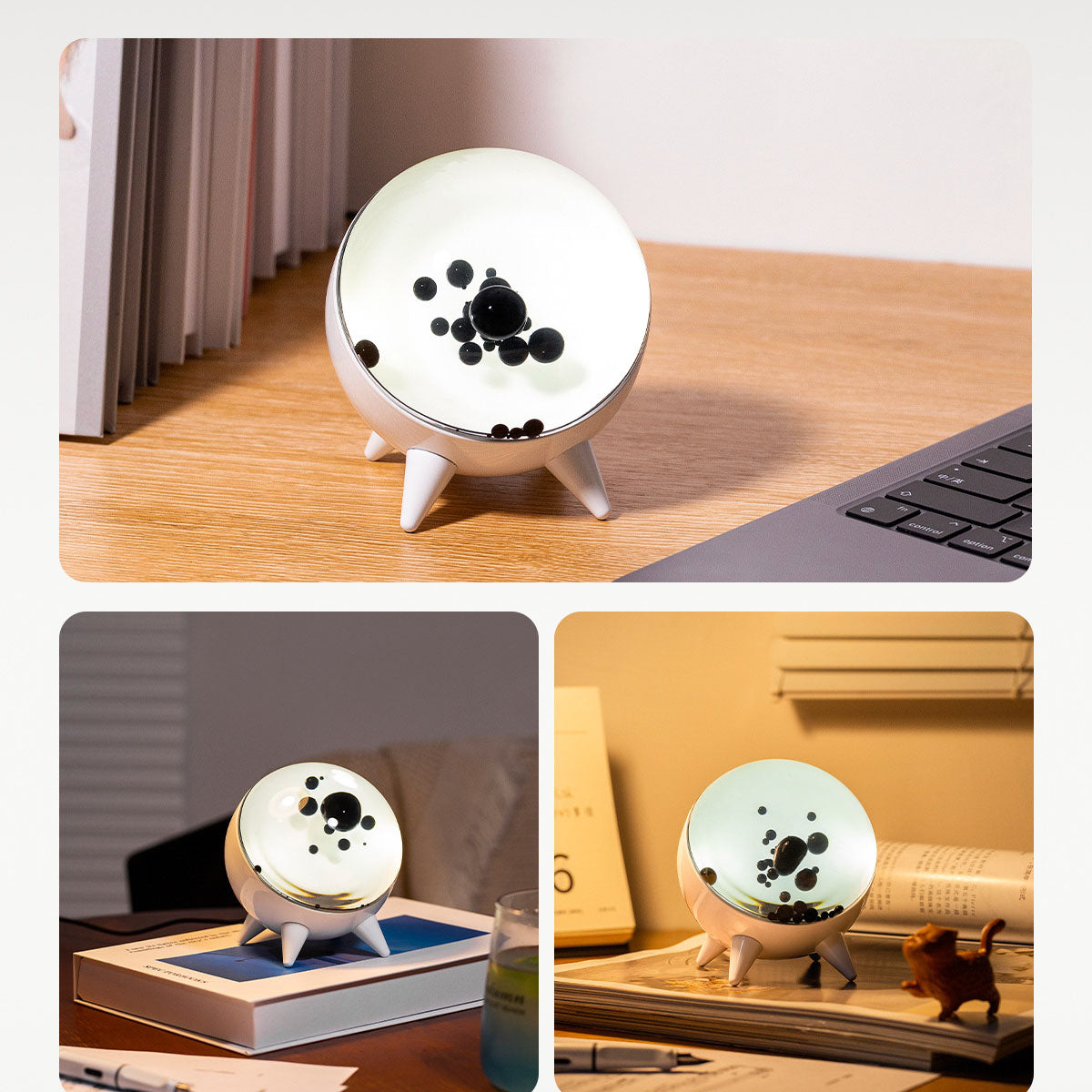 Portable Magnetic Fluid Music Visualiser – Rechargeable Desk Lamp