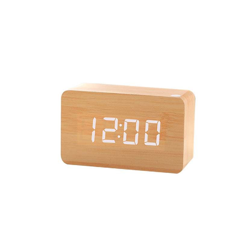Wood Grain Smart Alarm Clock
