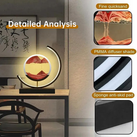 LED Flowing Sand Painting Lamp: Night Light for Home (Gift Option)