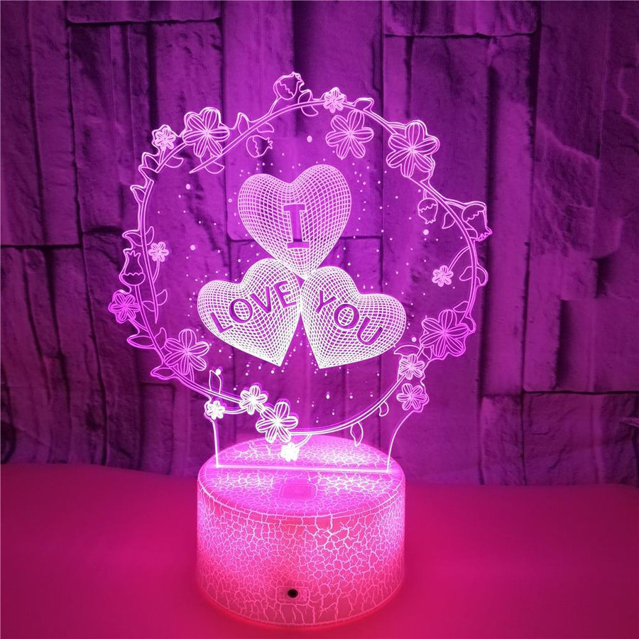 Love Glow 3D LED Lamp