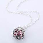 Long Rosette Pendant Necklace