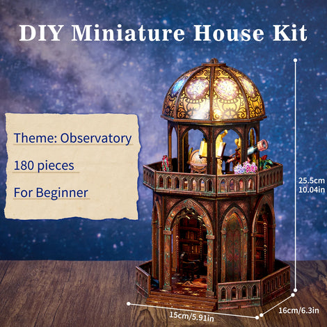 Observatory Book Nook Wooden Puzzle Kit