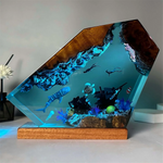 Ocean Depths Resin Lamp
