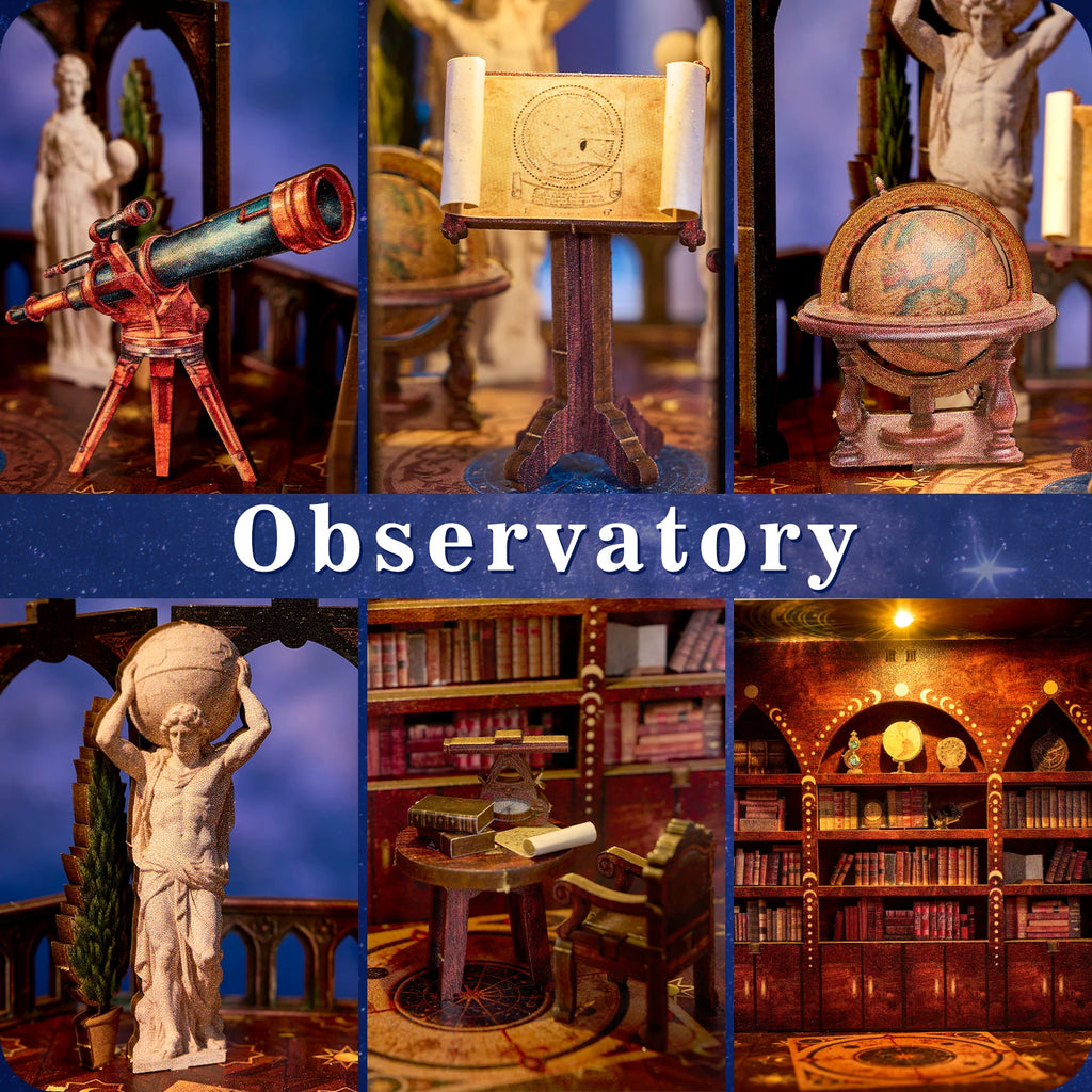 Observatory Book Nook Wooden Puzzle Kit