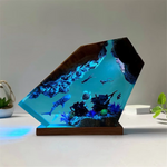 Ocean Depths Resin Lamp
