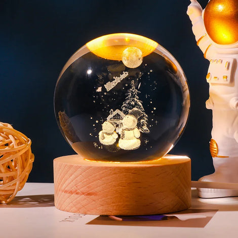 3D Galaxy Crystal Ball Lamp