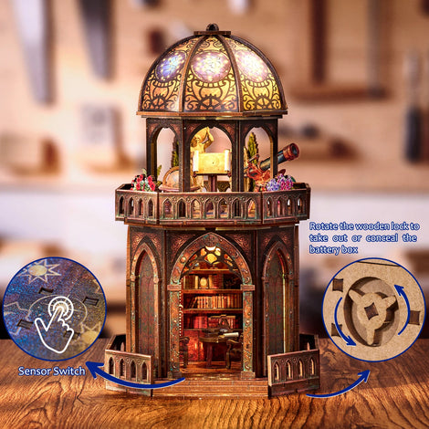 Observatory Book Nook Wooden Puzzle Kit