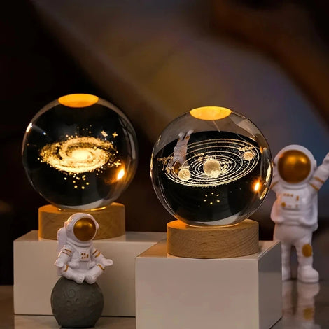 3D Galaxy Crystal Ball Lamp