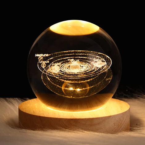 3D Galaxy Crystal Ball Lamp