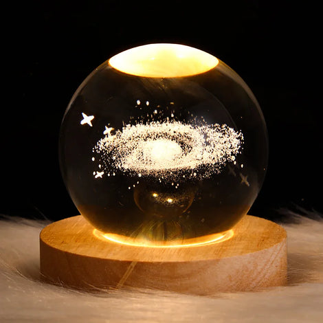 3D Galaxy Crystal Ball Lamp