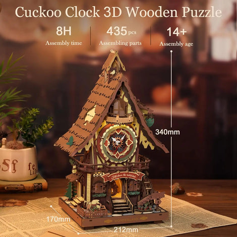 Black Forest Cuckoo Clock Wooden Puzzle Kit