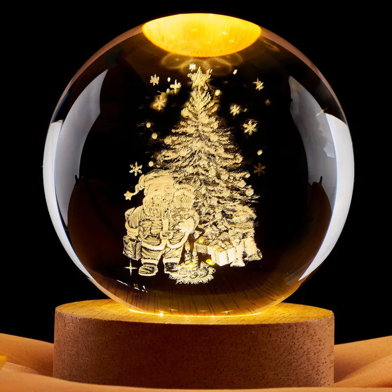 3D Galaxy Crystal Ball Lamp